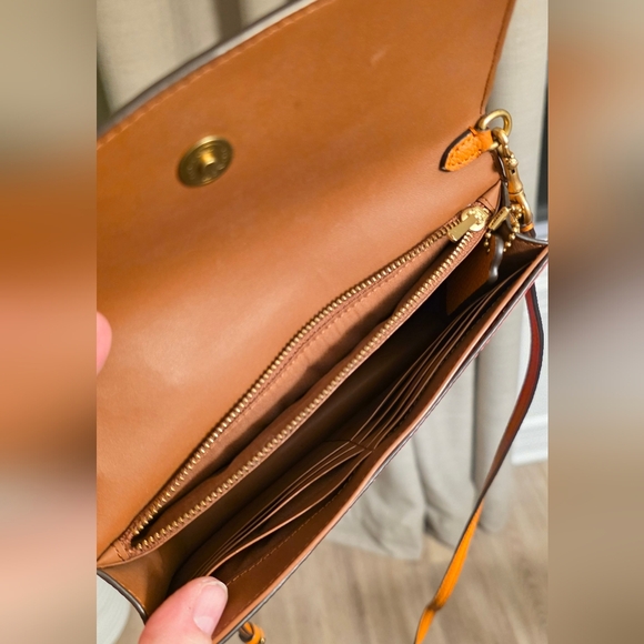 Coach Hayden Watermelon Crossbody or Clutch Brass Accents C5361 - Picture 5 of 8